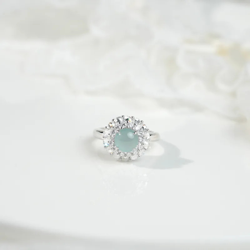 Clear Snow Ice Glutinous Rings Unisex-2