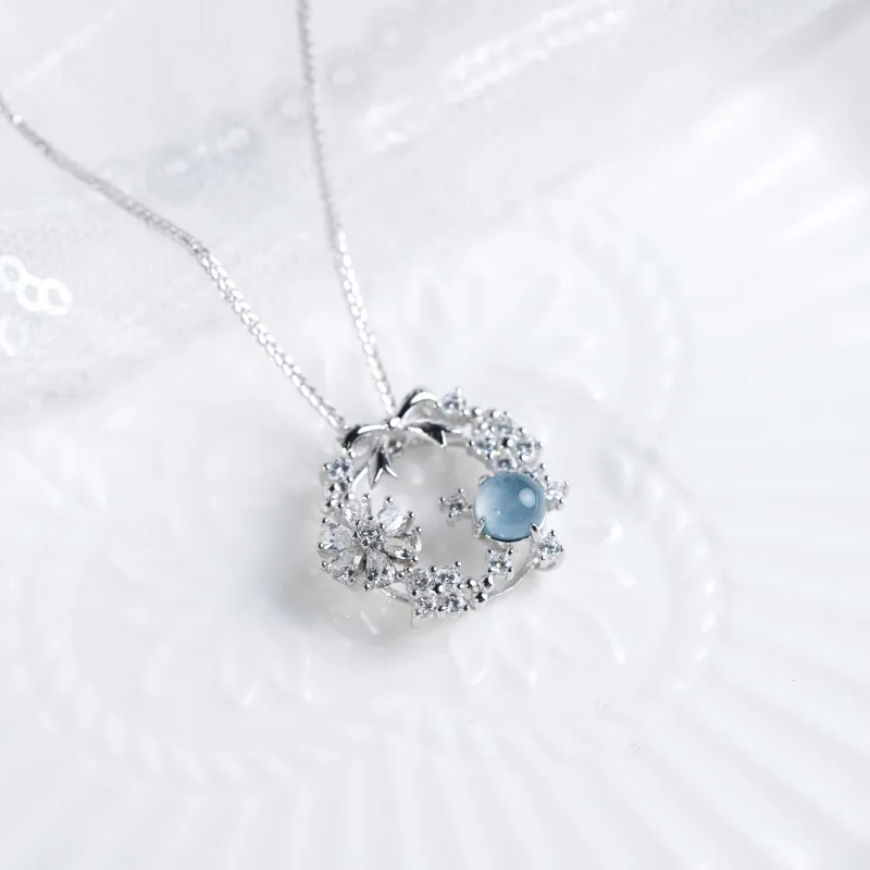 Clear Snow Ice Glutinous Jadeite Necklaces Women's-4