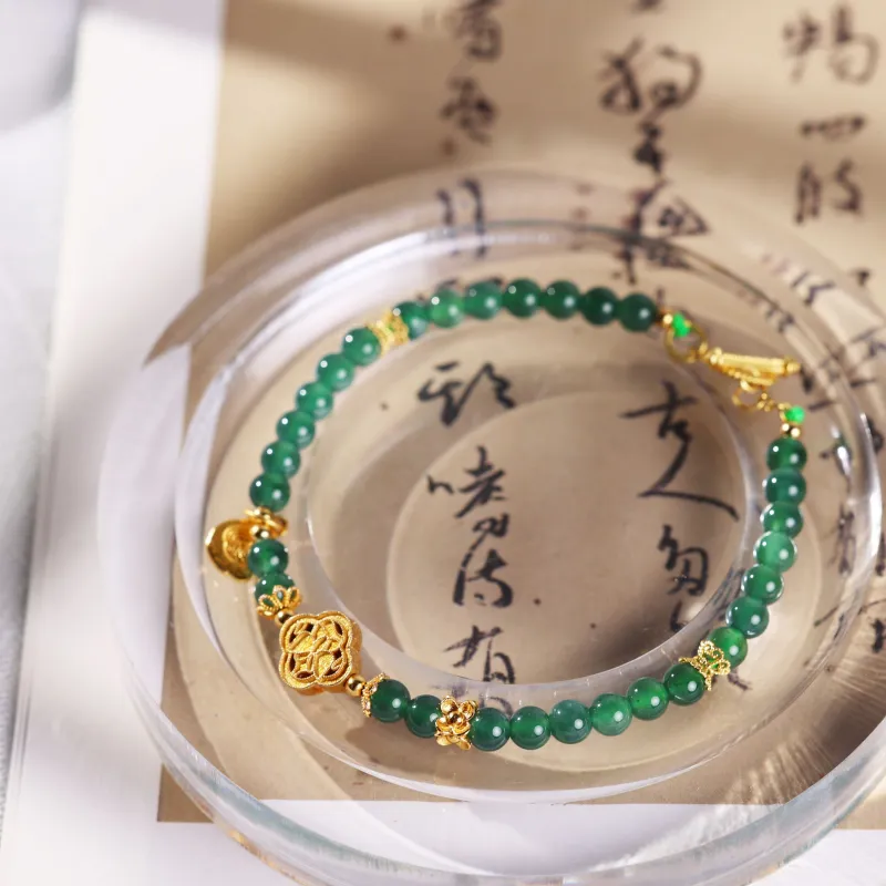 Clear Snow Ice Glutinous Bracelets Unisex-3