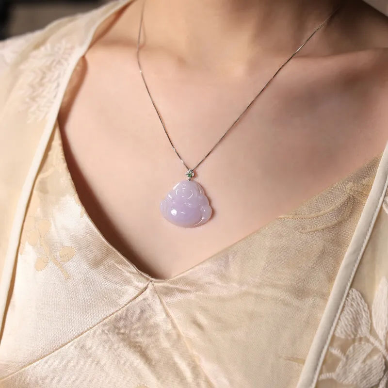 Clear Snow Glutinous Jade Jadeite Necklaces Unisex-1