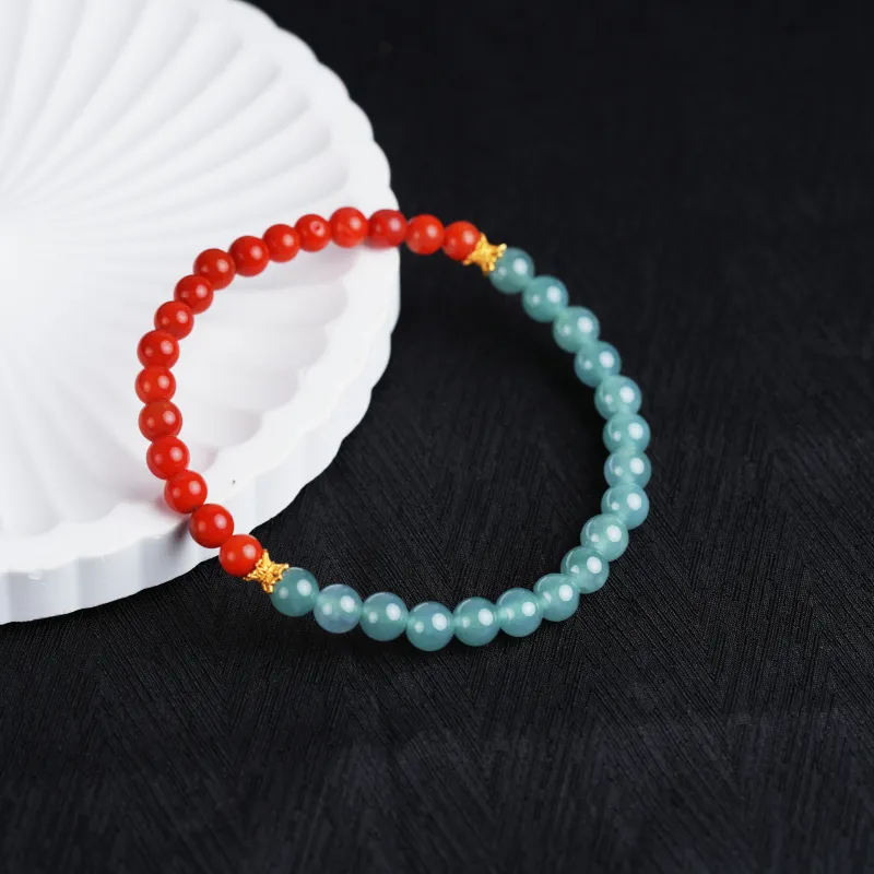 Clear Snow Ice Glutinous Bracelets Unisex-2