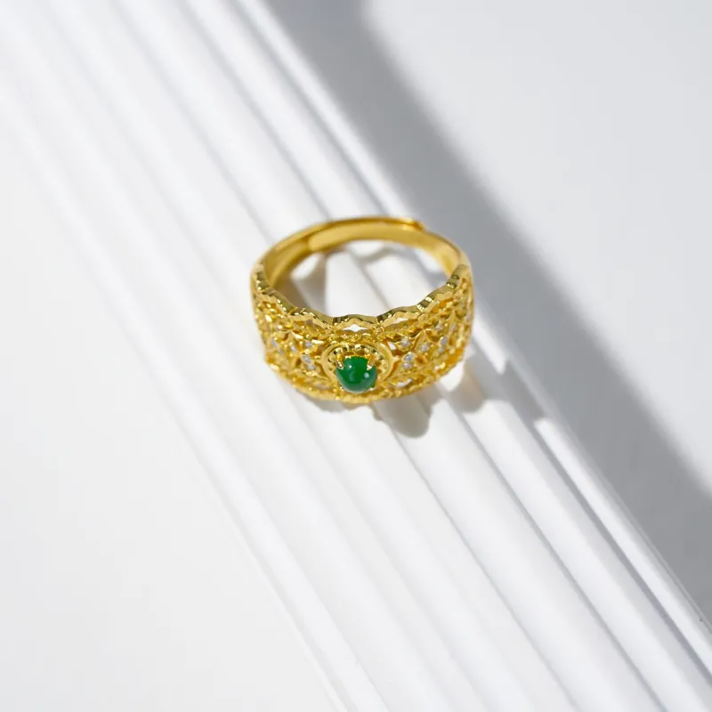 Clear Snow Ice Glutinous Rings Unisex-2