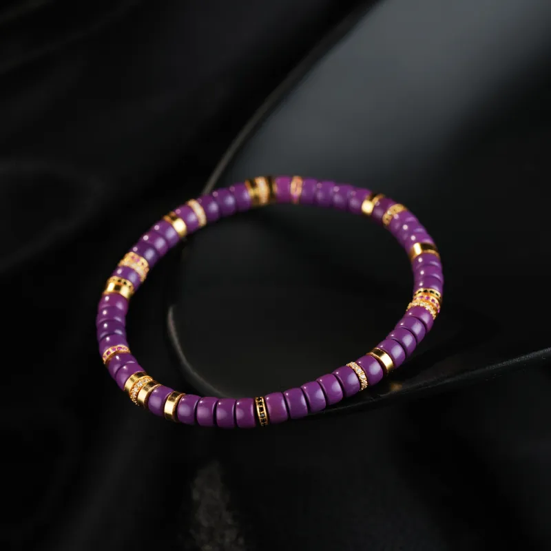 Clear Snow Purple Mica Bracelets Unisex-1