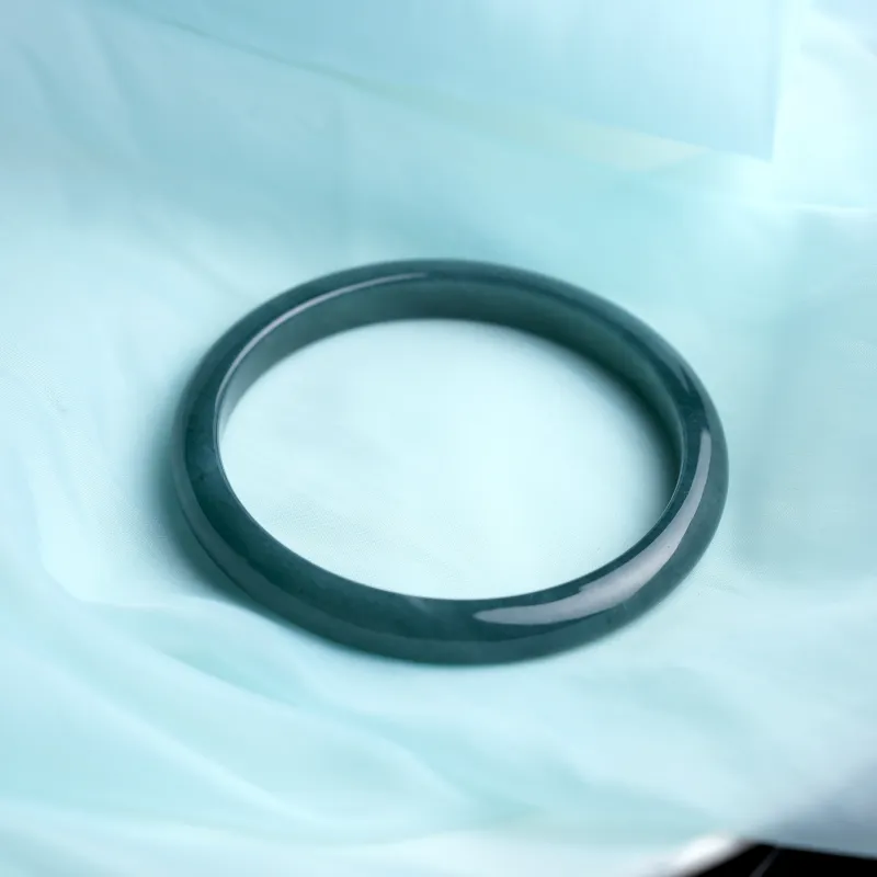 Clear Snow Glutinous Jade Bangles Unisex-5
