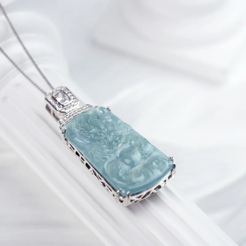 Clear Snow Ice Glutinous Necklaces Unisex-2