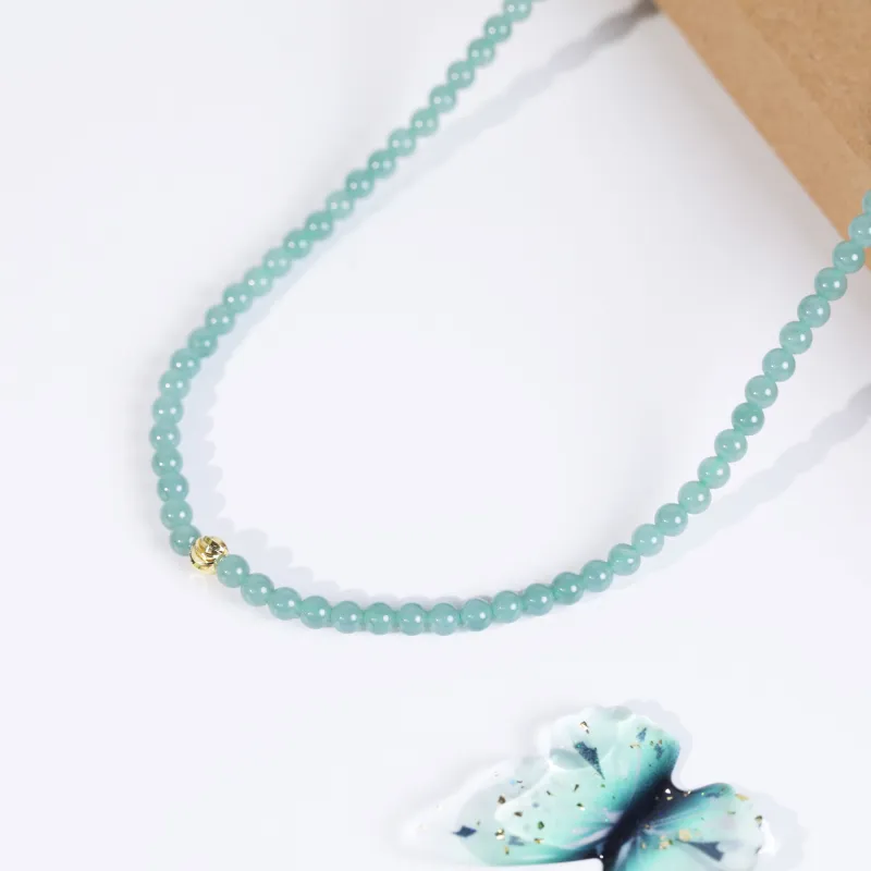 Clear Snow Ice Glutinous Jadeite Necklaces Unisex-7