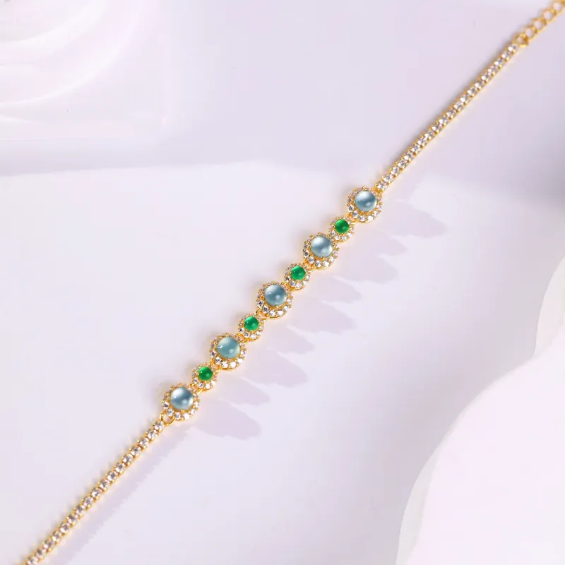 Clear Snow Ice Glutinous Jadeite Bracelets Women's-2