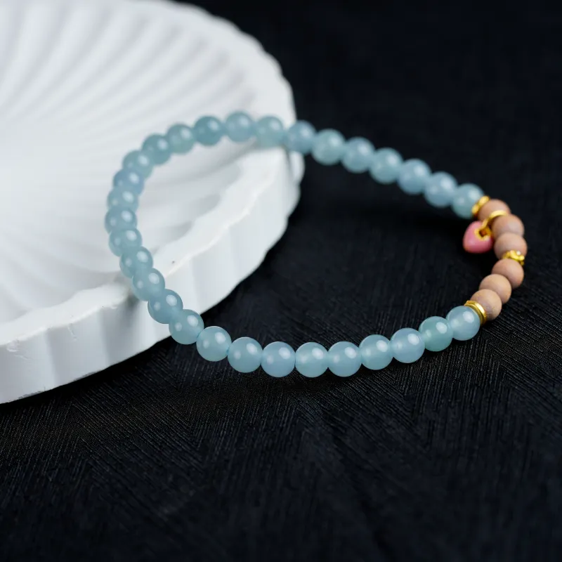 Clear Snow Glutinous Jade Bracelets Unisex-5