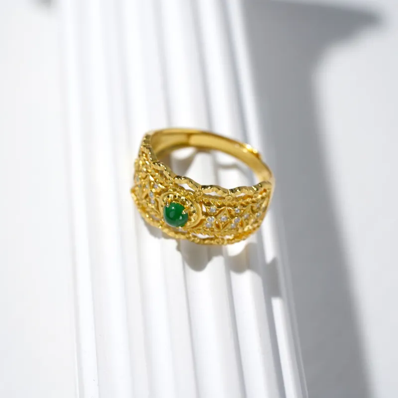 Clear Snow Ice Glutinous Rings Unisex-1