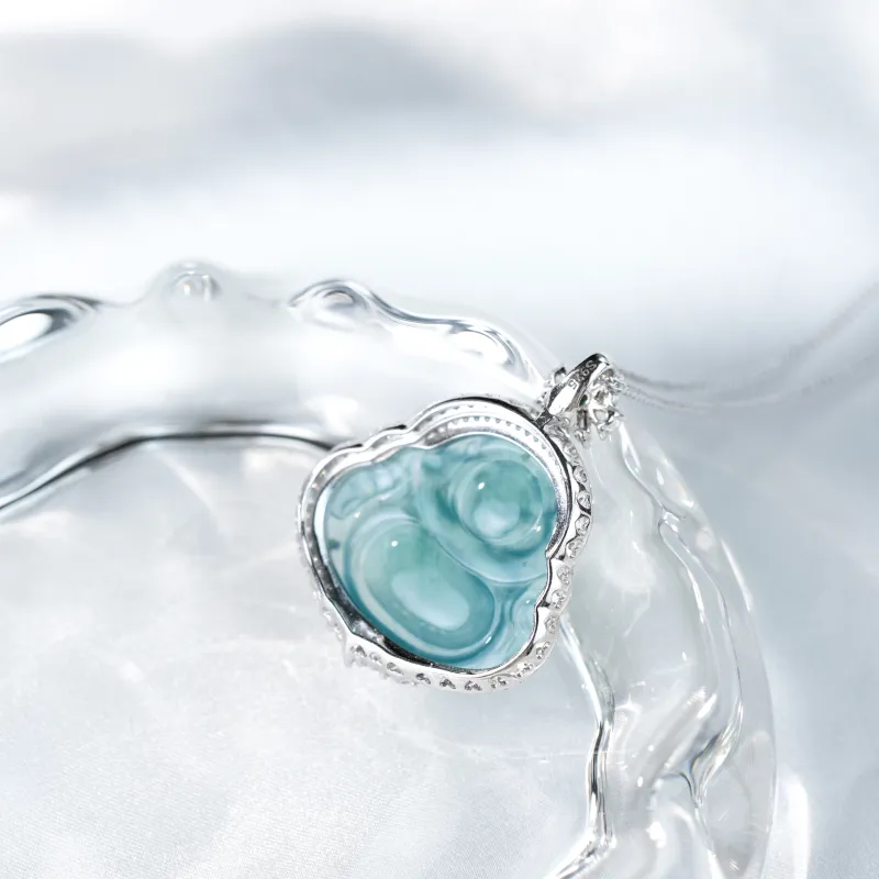 Clear Snow Ice Glutinous Necklaces Unisex-7