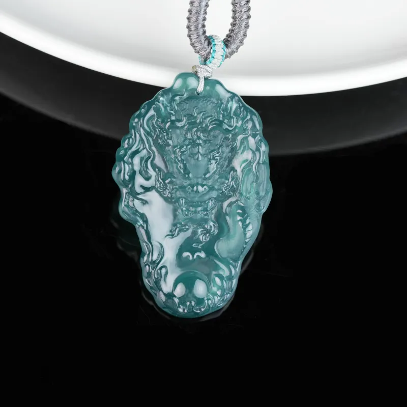 Clear Snow Ice Glutinous Necklaces Unisex-6