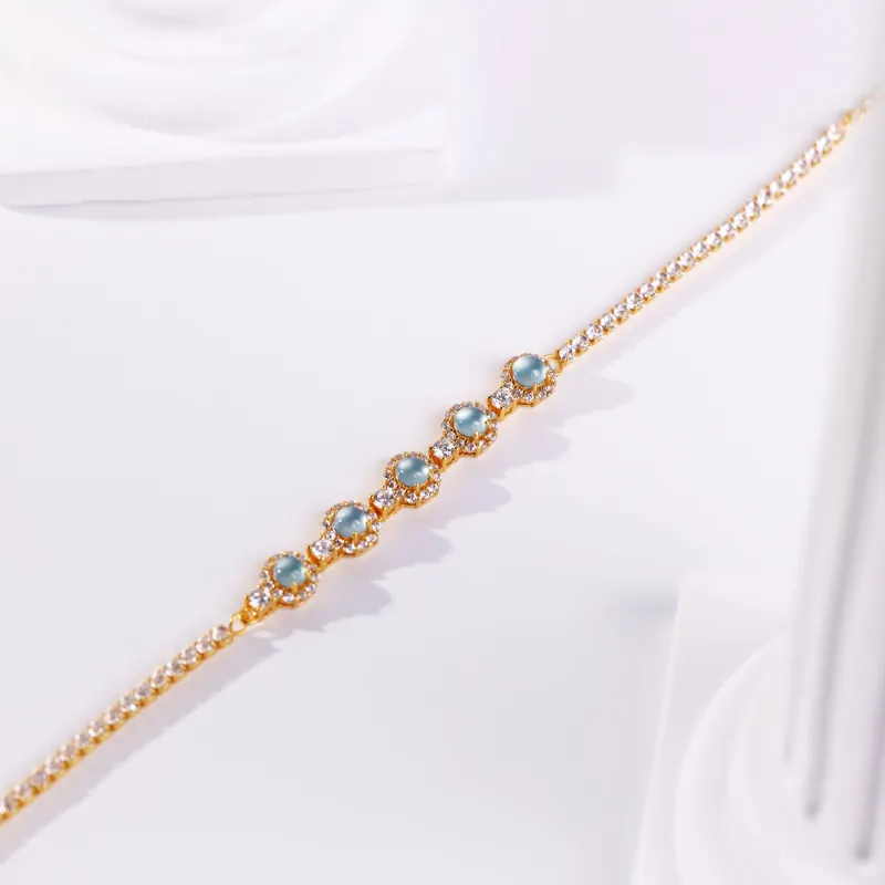 Clear Snow Ice Glutinous Jadeite Bracelets Women's-1
