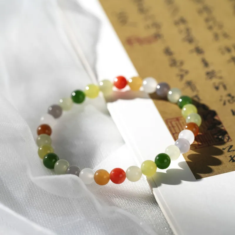 Clear Snow Hetian Jade Bracelets White Jade/Pale Greenish White Jade Unisex-1