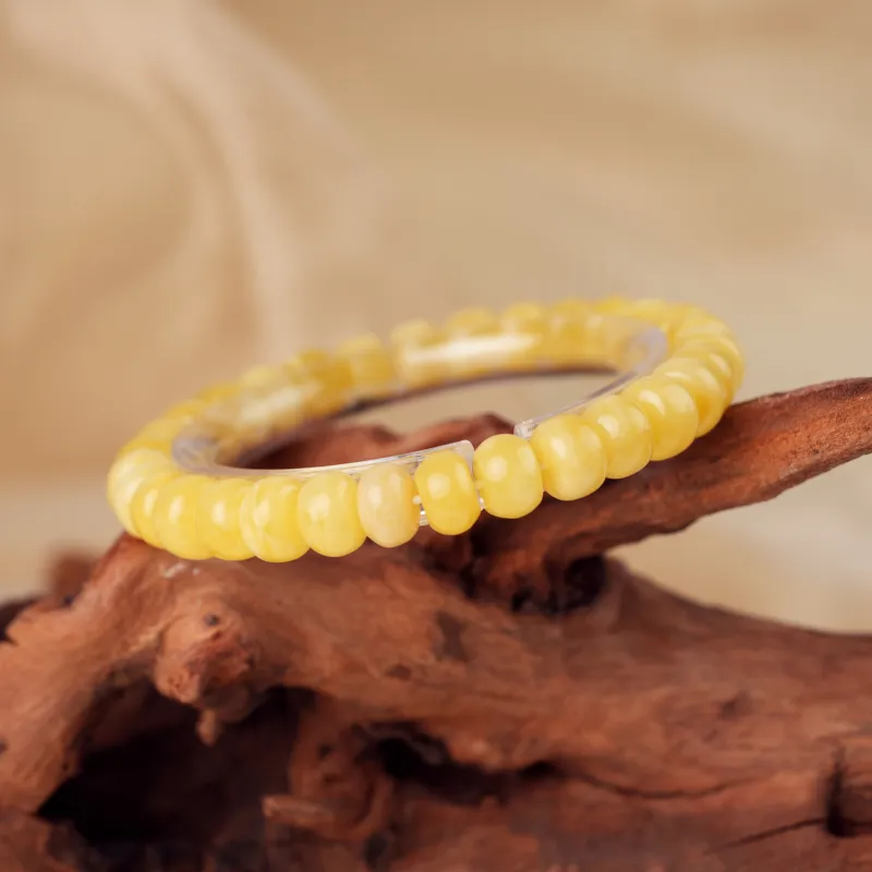 Clear Snow Beeswax Bracelets Unisex-5