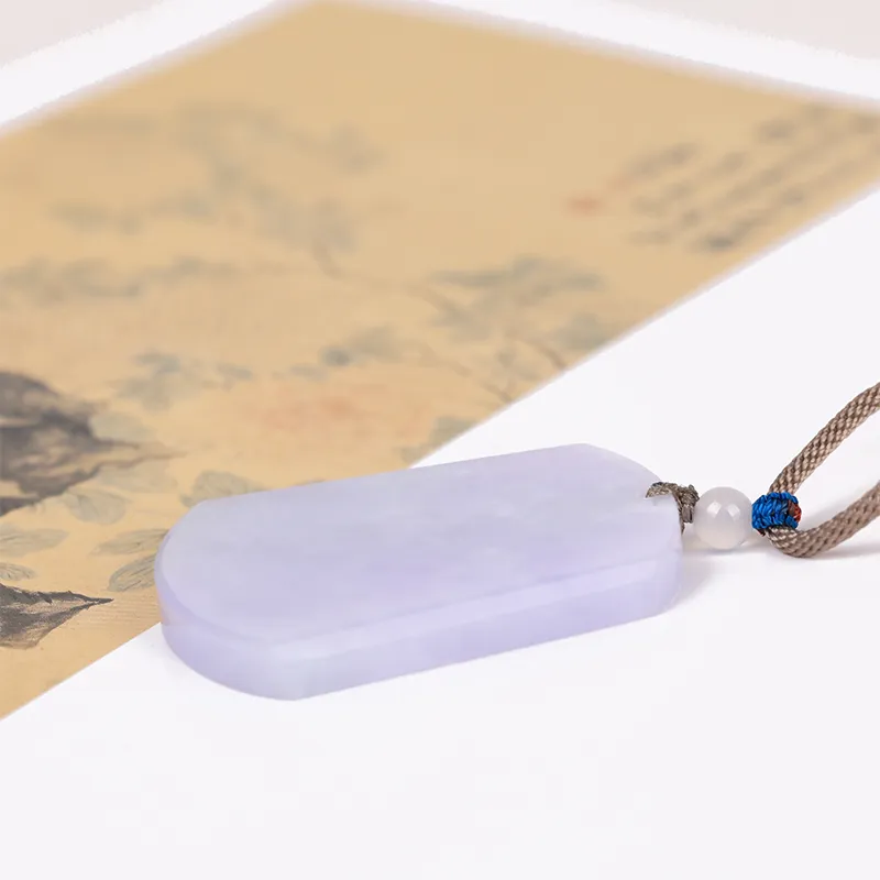 Clear Snow Glutinous Jade Necklaces Unisex-4