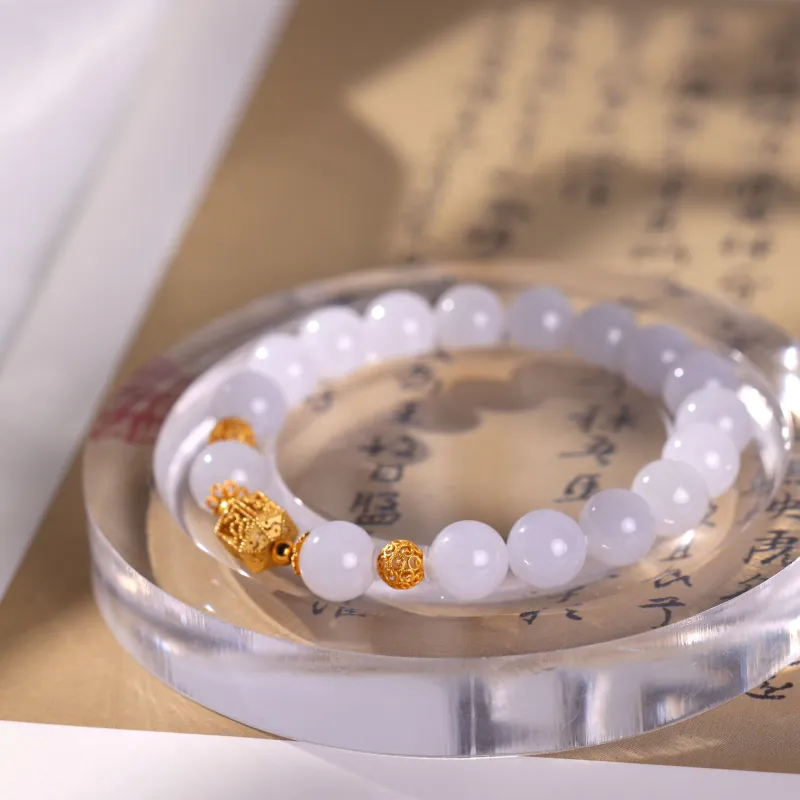 Clear Snow Glutinous Jade Jadeite Bracelets Unisex-4
