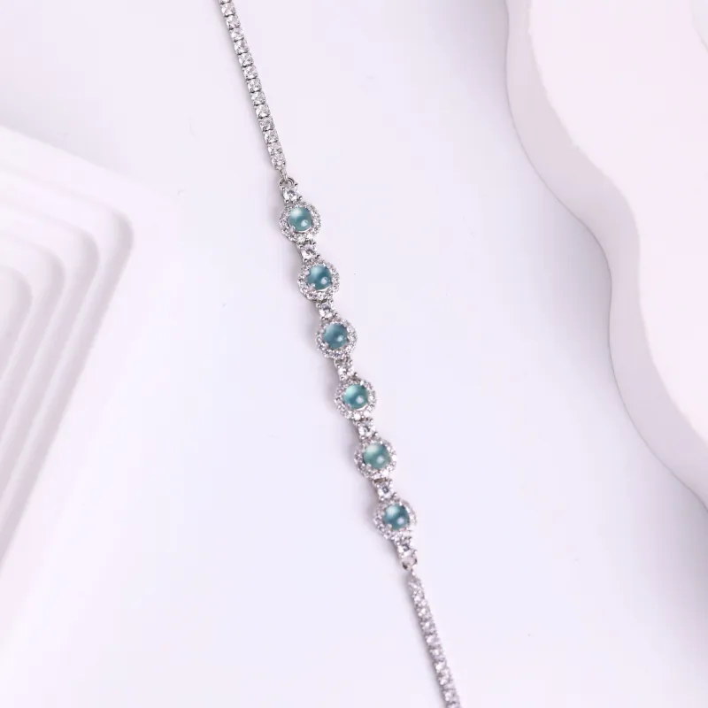 Clear Snow Ice Glutinous Jadeite Bracelets Women's-7