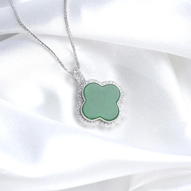 Clear Snow Bean Type Necklaces Women's-6