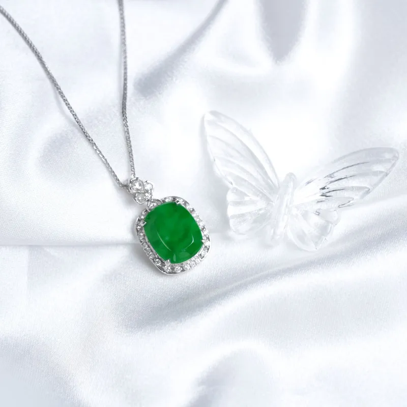 Clear Snow Ice Type Necklaces Unisex-1