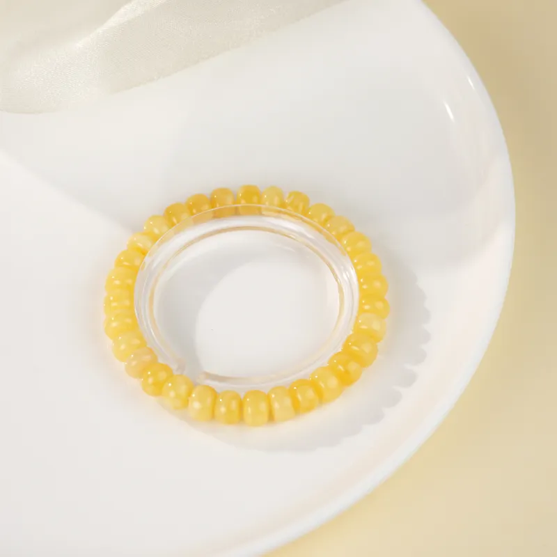 Clear Snow Beeswax Bracelets Unisex-1