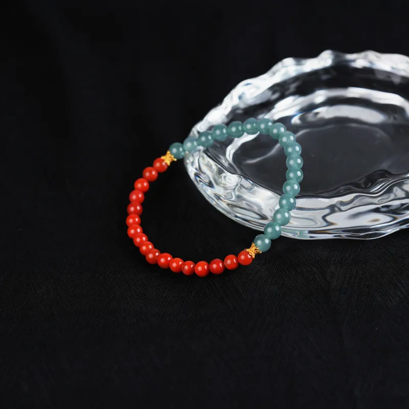 Clear Snow Ice Glutinous Bracelets Unisex-7