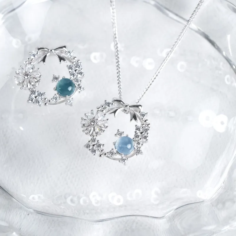 Clear Snow Ice Glutinous Jadeite Necklaces Women's-6
