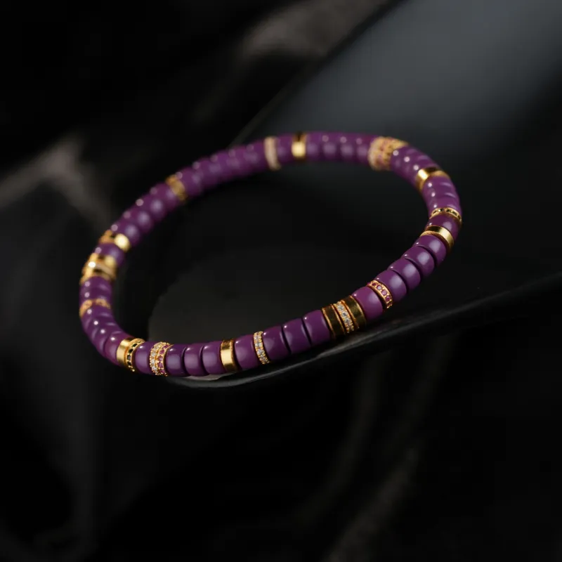 Clear Snow Purple Mica Bracelets Unisex-4