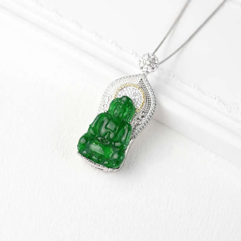 Clear Snow Ice Glutinous Necklaces Unisex-6