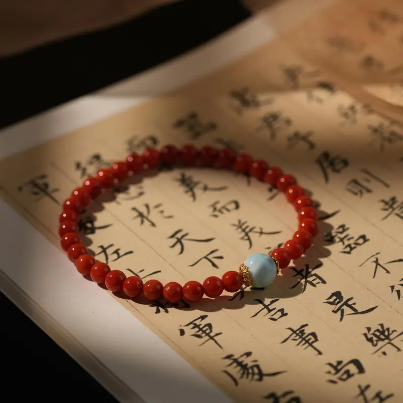 Clear Snow Southern Red Agate Fine Jade Bracelets Unisex-4