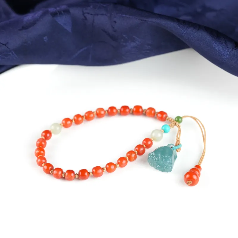 Clear Snow Southern Red Agate Bracelets Unisex-2