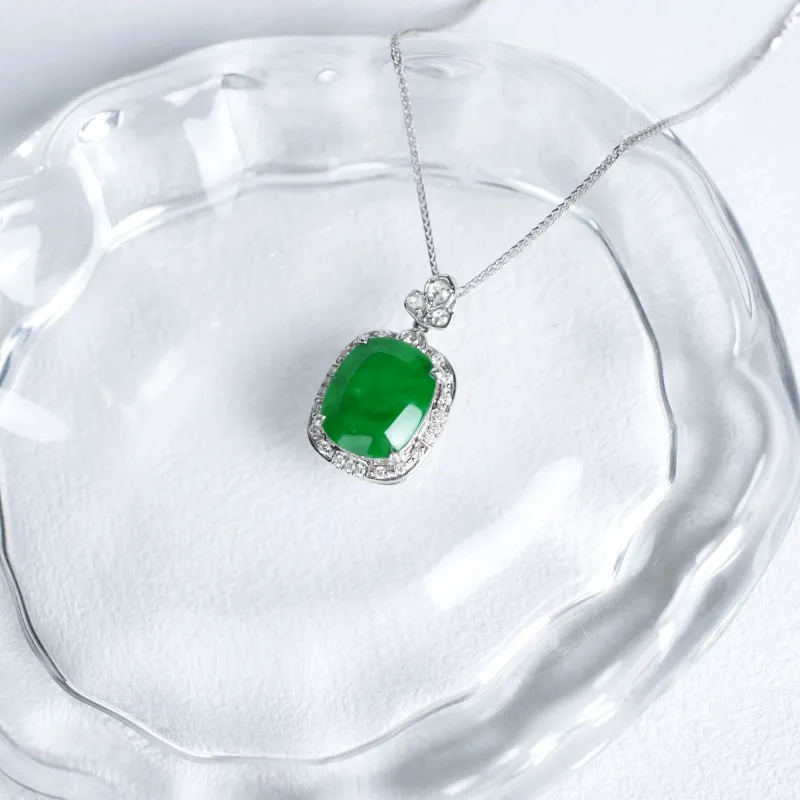 Clear Snow Ice Type Necklaces Unisex-5