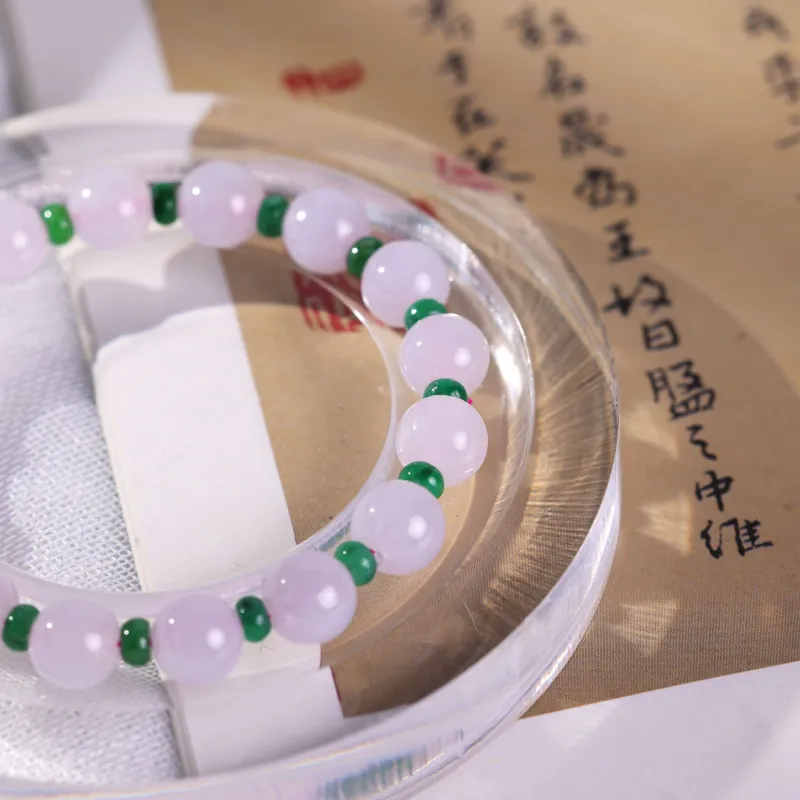 Clear Snow Glutinous Jade Jadeite Bracelets Unisex-2