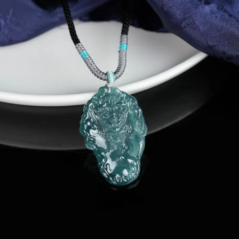 Clear Snow Ice Glutinous Necklaces Unisex-5