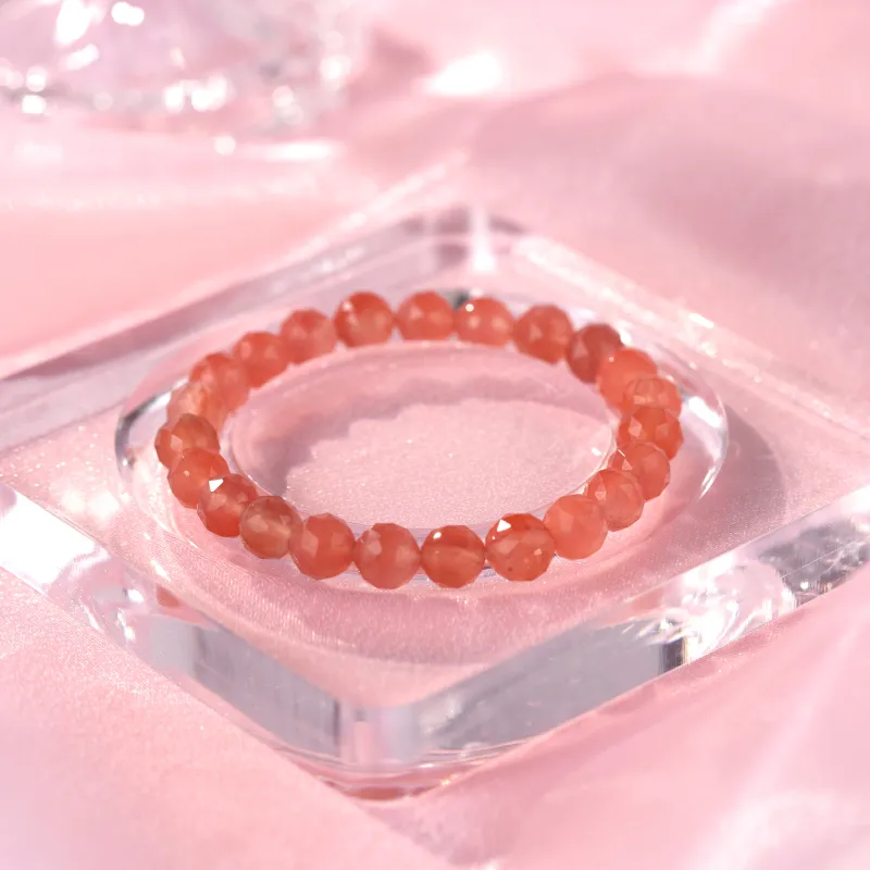Clear Snow Southern Red Agate Bracelets Unisex-5