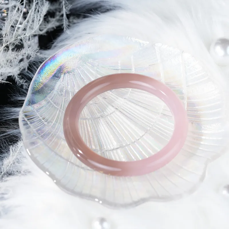 Clear Snow Chalcedony Bangles Unisex-3