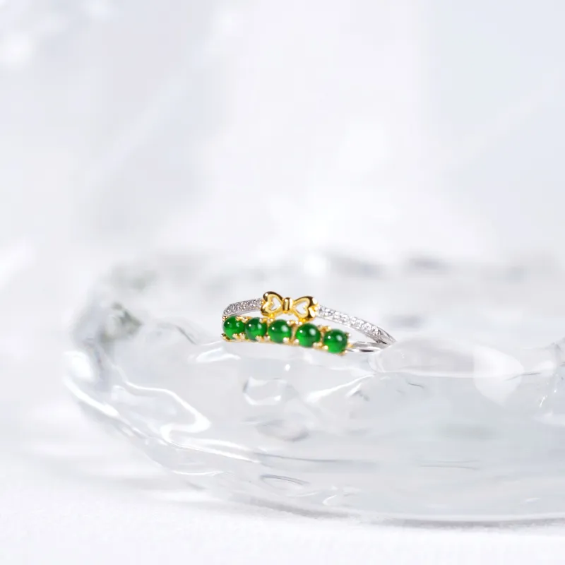Clear Snow Ice Glutinous Rings Women's-3