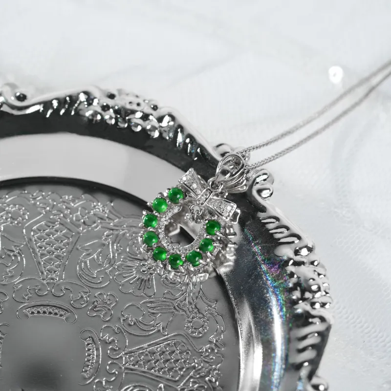 Clear Snow Ice Glutinous Jadeite Necklaces Unisex-3