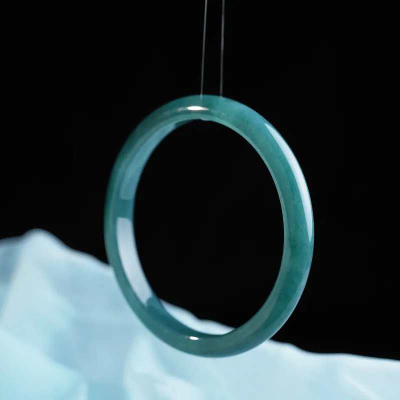 Clear Snow Glutinous Jade Bangles Unisex-3