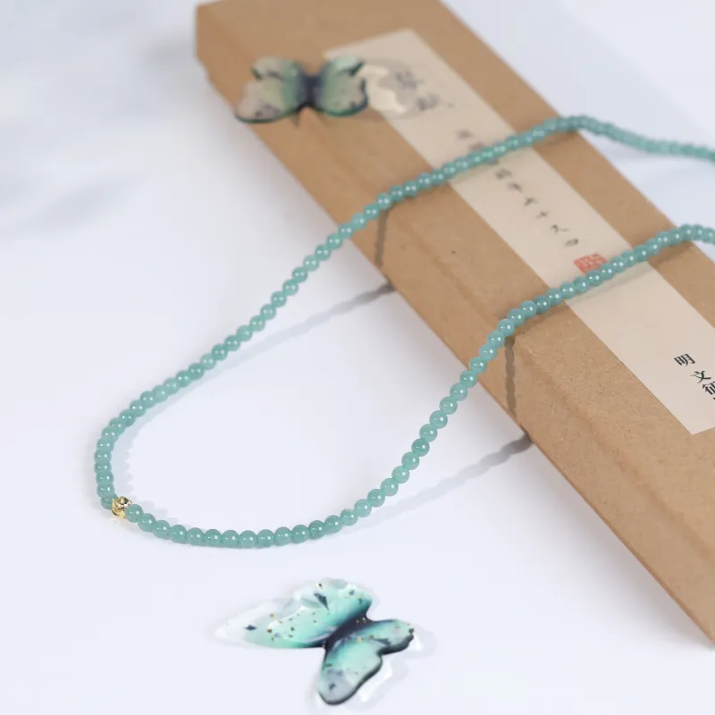 Clear Snow Ice Glutinous Jadeite Necklaces Unisex-6