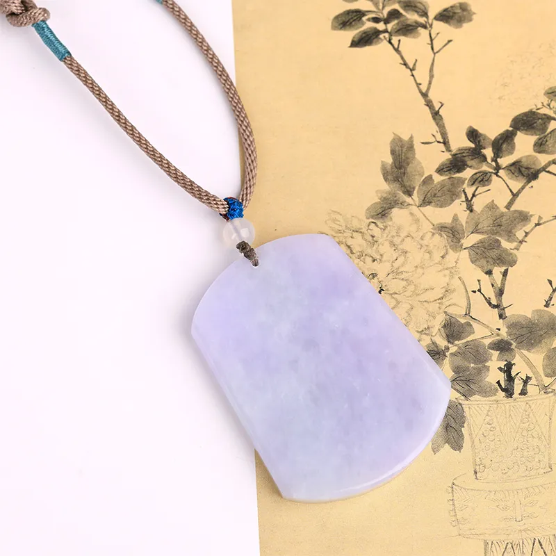 Clear Snow Glutinous Jade Necklaces Unisex-1