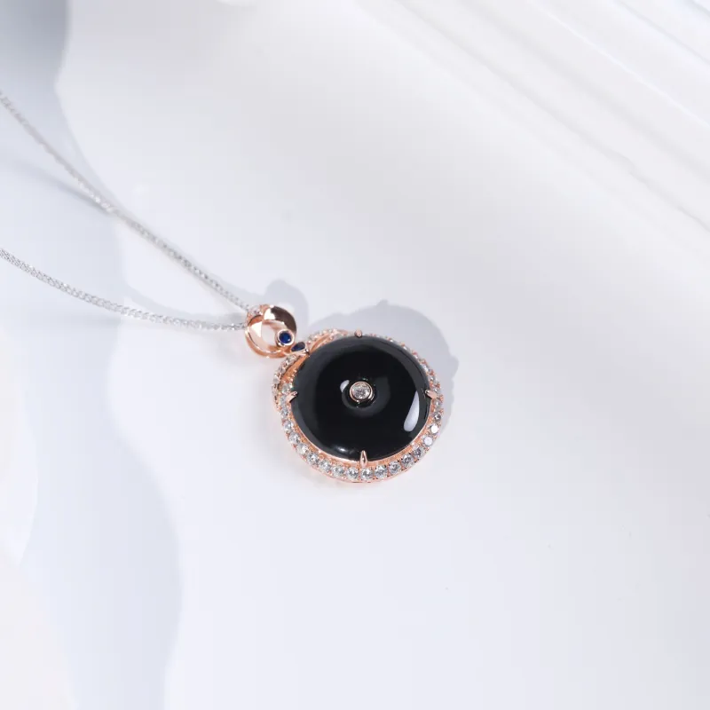 Clear Snow Glutinous Jade Necklaces Unisex-5