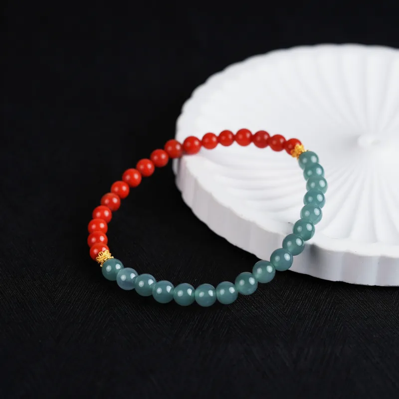 Clear Snow Ice Glutinous Bracelets Unisex-1