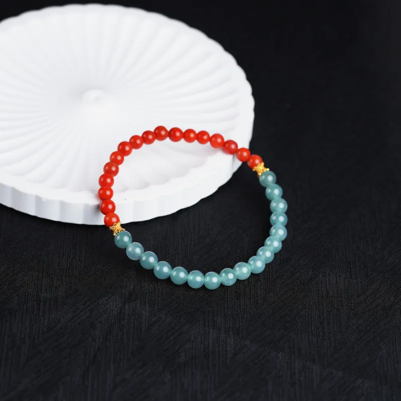 Clear Snow Ice Glutinous Bracelets Unisex-3