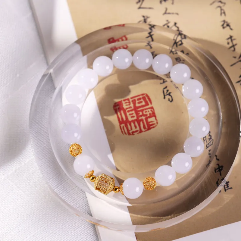 Clear Snow Glutinous Jade Jadeite Bracelets Unisex-2