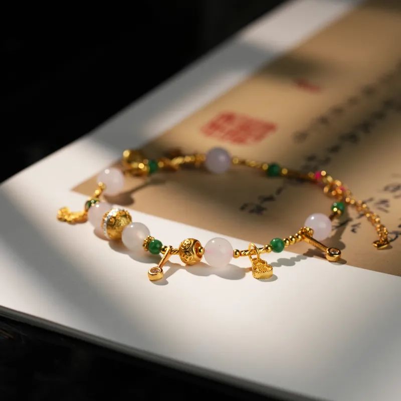 Clear Snow Ice Glutinous Jadeite Bracelets Unisex-2