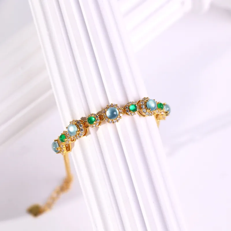 Clear Snow Ice Glutinous Jadeite Bracelets Women's-7