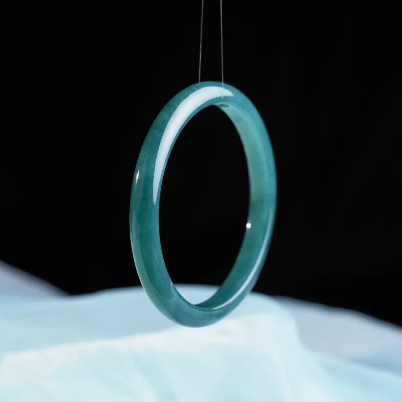 Clear Snow Glutinous Jade Bangles Unisex-1