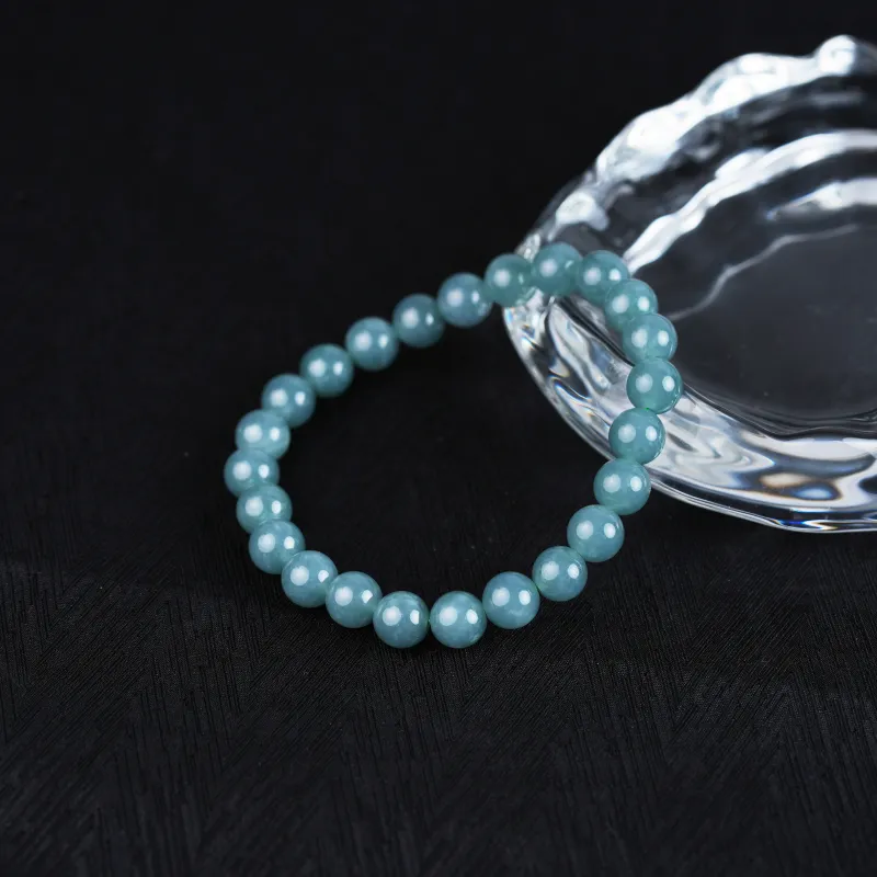 Clear Snow Glutinous Jade Jadeite Bracelets Unisex-5