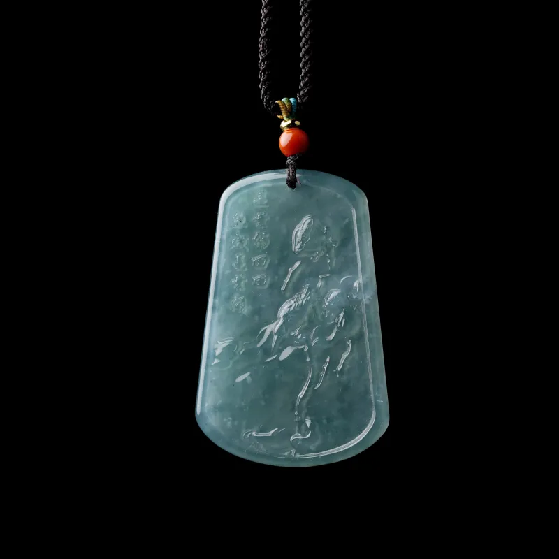 Clear Snow Ice Glutinous Jadeite Necklaces Unisex-6