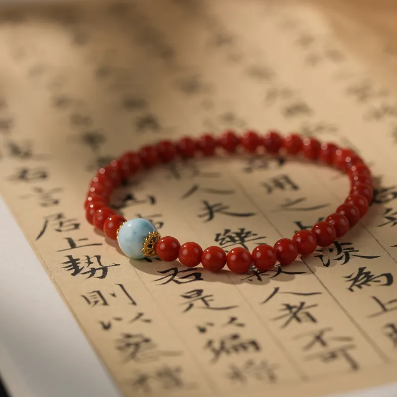 Clear Snow Southern Red Agate Fine Jade Bracelets Unisex-1